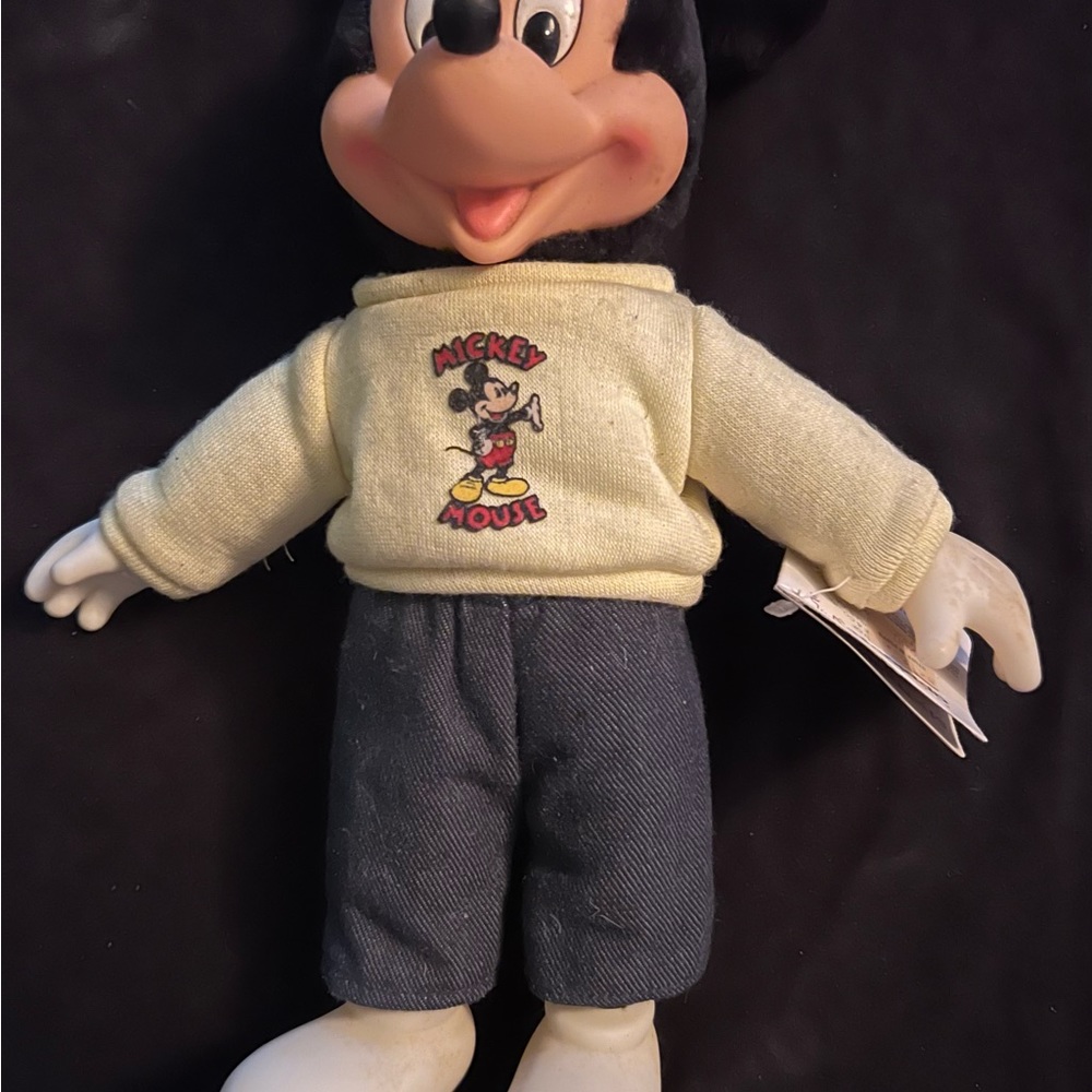 Vintage Mickey Mouse Club Mickey Applause Rubber Plush Doll Figure - Picture 3 of 13